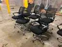 Lot of 7 rolling office chairs (1 needs repair)