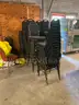 Lot of 53 stacking padded seat banquet chairs