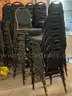 Lot of 53 stacking padded seat banquet chairs