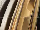 Lot of 14 round banquet tables - most are 8ft diameter