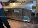 True TPP-67 Stainless steel sandwich prep fridge - on wheels
