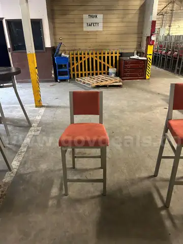 Lot of 54 cushioned bar stools