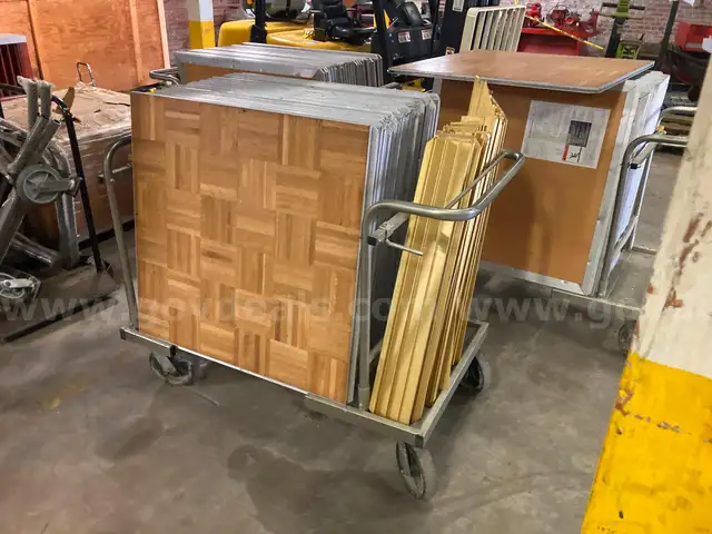 Portable dance floor - 612 sq ft (68x 3x3ft pieces) - with carts