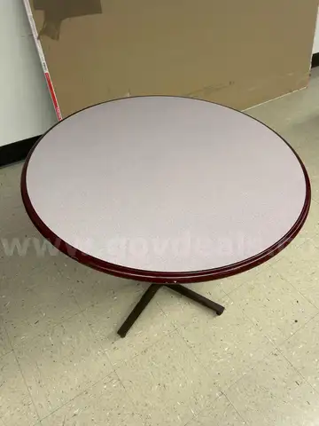 2 white circle table