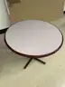 2 white circle table