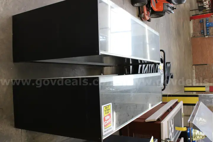 (2) merchandise glass display cases