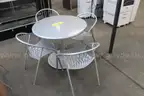 Outdoor metal table with (4) metal chairs
