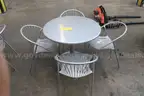 Outdoor metal table w (4) metal chairs