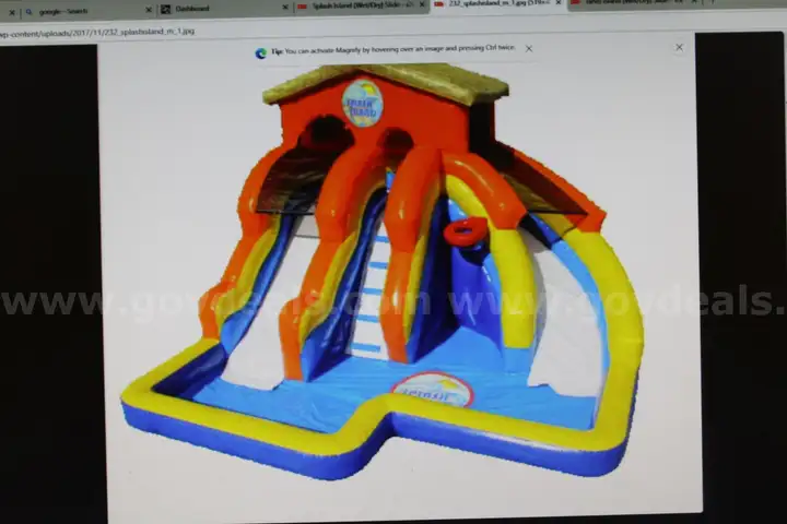 Used Inflatable Splash Island slide