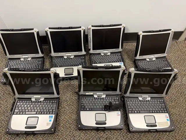 7 Panasonic Toughbook Laptops
