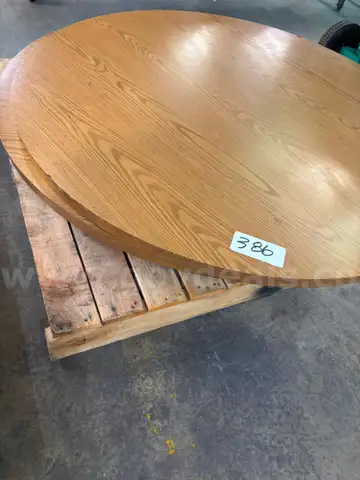 4 ea round tables have the legs, nuts, bolts and screws