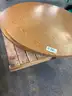 4 ea round tables have the legs, nuts, bolts and screws