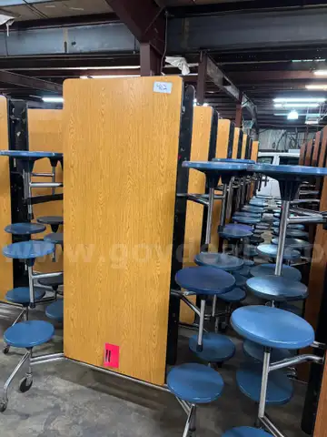 7 ea Lunchroom Folding Tables - seats 12