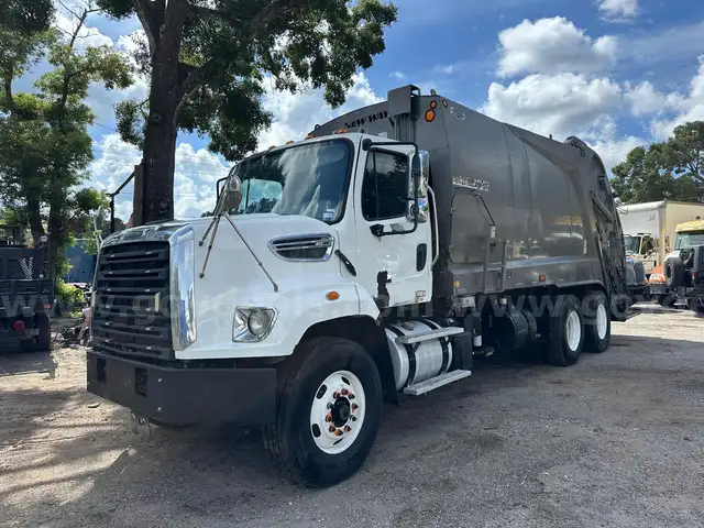 2012 Freightliner 108SD with New Way 25KC Rear Load Garbage Truck