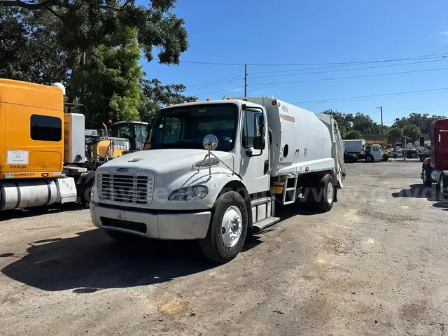 2014 Freightliner M2 New Way 16 Cu Yard Rear Load Garbage Truck