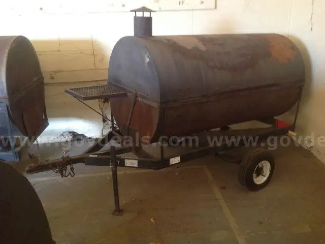 Mobile BBQ Pit on trailer