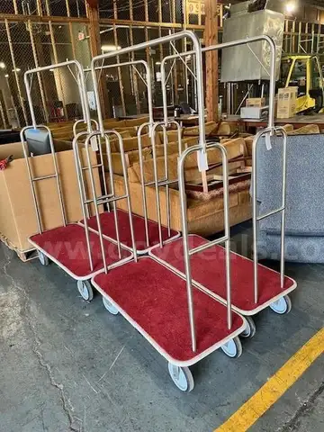 Lot of (4) Forbes Luggage Carts