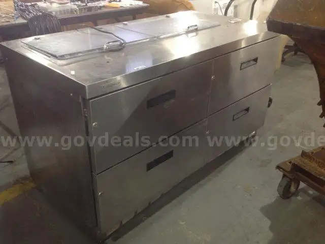 Delfield Mdl D4460N-12-M706 4Dr Mega top sandwich prep workstation