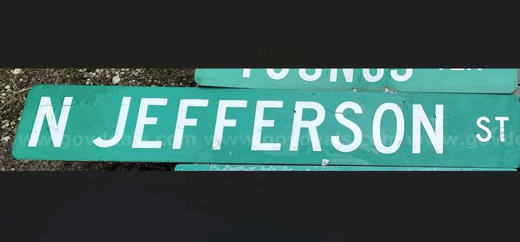 Retired Village Street Sign - N Jefferson St