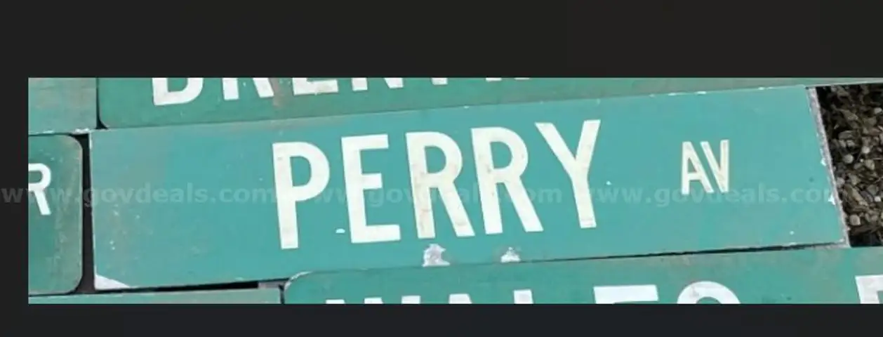 Retired Village Street Sign - Perry Av