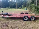 Steel flatbed tandem axle equipment trailer