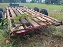 Steel flatbed tandem axle equipment trailer