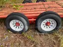 Steel flatbed tandem axle equipment trailer