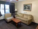 Large lot of hotel furniture in good used condition. Includes sofas, dressers, chairs, desks, and more!