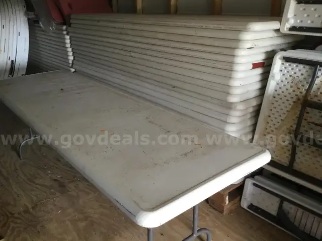 50 - Tan 8&#x2019; Folding Tables