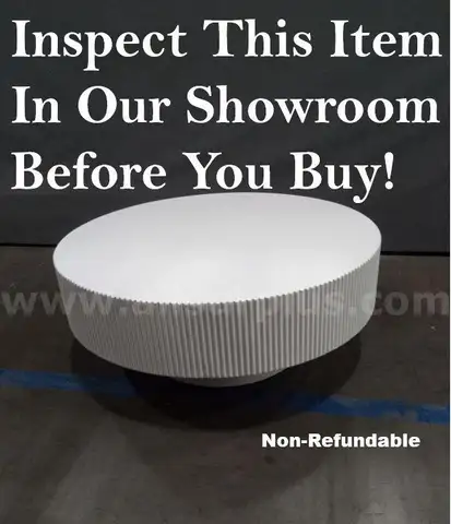 Onsite, Buy Now- Latitude Run Elegant Round Coffee Table with 6.8&#x22; Thick Tabletop, 31.5&#x22;*31.5&#x22;*13.7&#x22;-Non Refundable