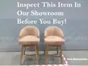 Onsite, Buy Now-Wildon Home 360 Degree Swivel Wood Counter Height Bar Stools With Footrest (Set Of 2)-Non Refundable