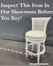 Onsite, Buy Now- Maven Lane Pullman Bar Stool Finish w/ Cream Fabric Upholstery -Non Refundable
