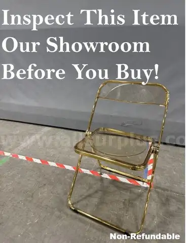 Onsite, Buy Now- LeisureMod Lawrence Acrylic Folding Dining &#x26; Accent Chair -Non Refundable