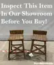 Onsite, Buy Now- Laurel Foundry Modern Farmhouse Foskey Solid Wood 24&#x22; Counter Stool (Set of 2) -Non Refundable