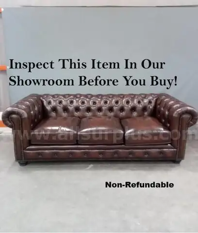 Onsite, Buy Now-Freddie 95'' W Leather Sofa-Non Refundable