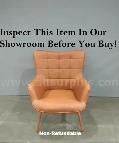 Onsite, Buy Now-Aichele 28"W x 31.3"D Faux Leather Wingback Chair-Non Refundable