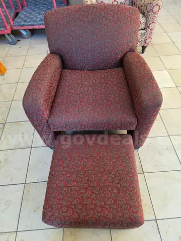 3 SITTING CHAIRS W/HIDDEN OTTOMAN