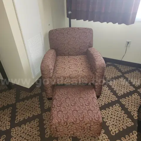 2 SITTING CHAIRS W/HIDDEN OTTOMAN