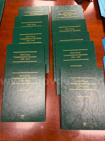 $130 Face Value State Quarter Commemorative Books (10 Full Books)