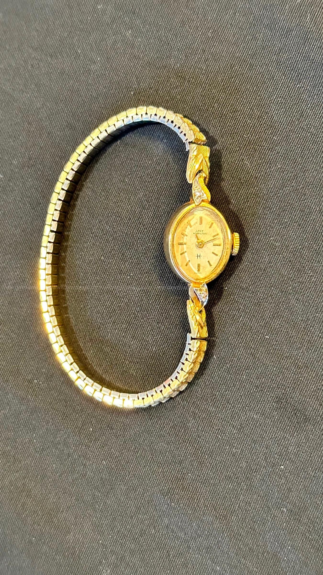 14k gold discount hamilton ladies watch