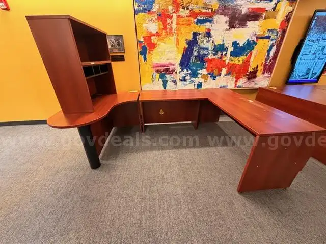 Large two-piece office desk