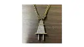 10K Yellow Gold Neck Chain and One Diamond Pendant