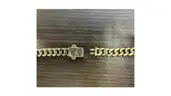 10K Yellow Gold Neck Chain and One Diamond Pendant