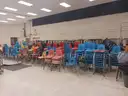 Lot of Student Desks and Chairs