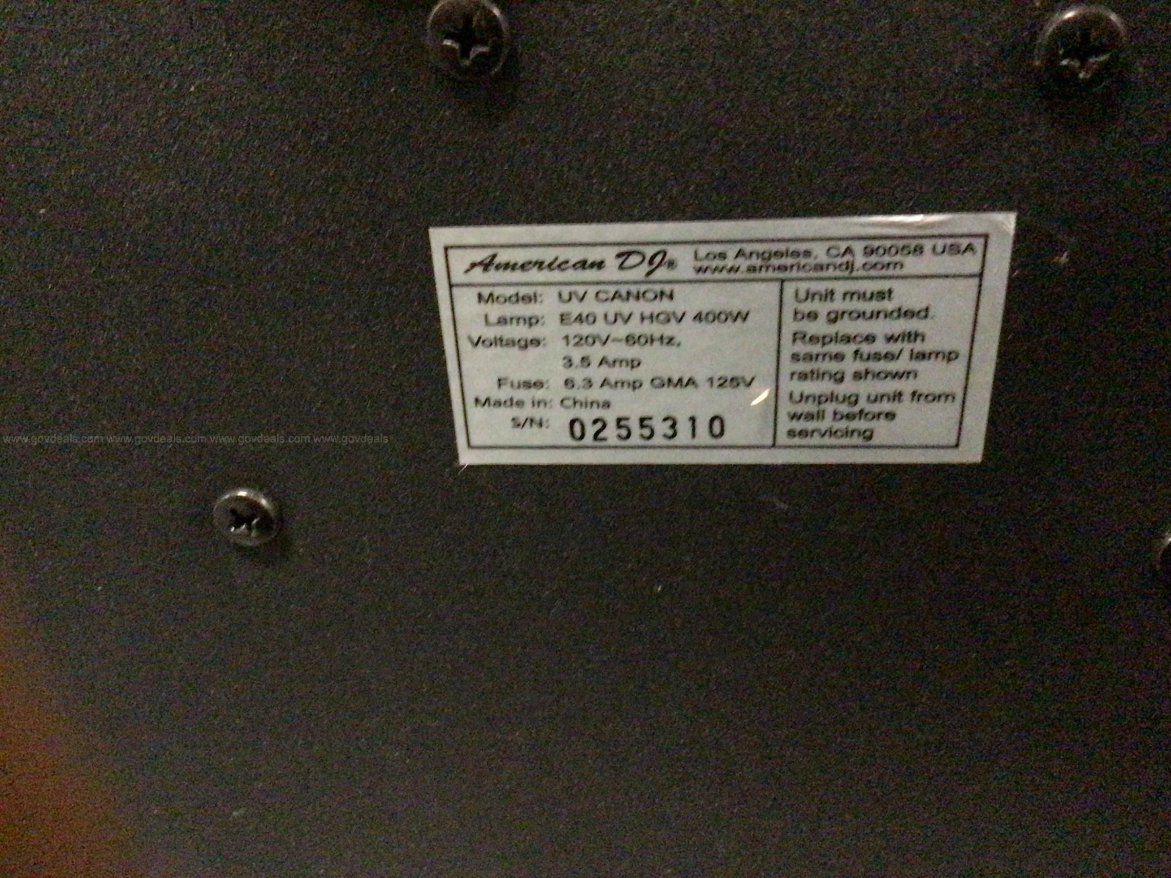 Lot of 2 American DJ 400W UV Canon AllSurplus