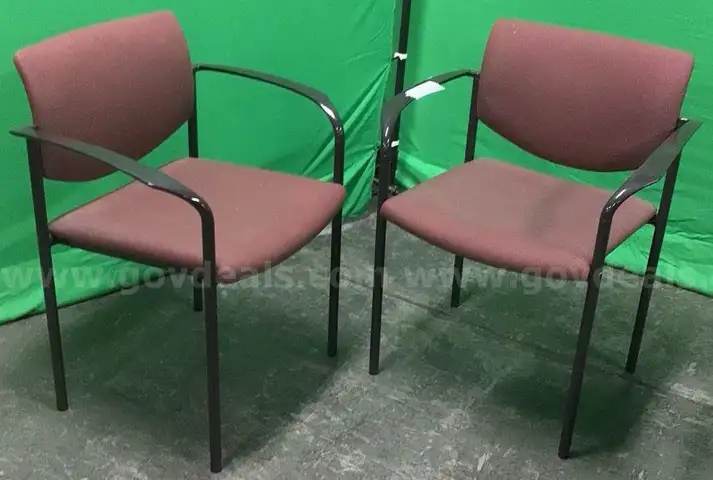 Lot of (2) Metal Framed Chairs with Arms