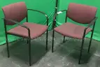 Lot of (2) Metal Framed Chairs with Arms
