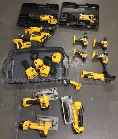 Lot of Approximately (18) DeWalt Power Tools