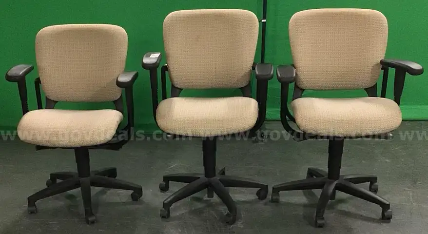Lot of (3) Rolling Chairs with Arms