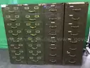 Lot of (4) Eight-Drawer File Cabinets